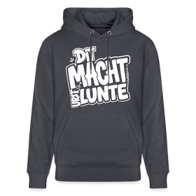 DIT MACHT URST LUNTE-Unisex Bio-Hoodie mit Berliner Dialekt - Indigoblau