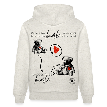 BERLINER KNORKE-Unisex Bio-Hoodie - Beige meliert