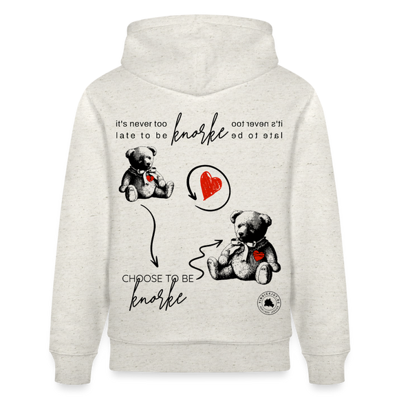 BERLINER KNORKE-Unisex Bio-Hoodie - Beige meliert