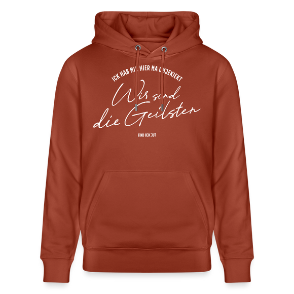 WIR SIND DIE GEILSTEN-Berlin26-Unisex Bio-Hoodie - Terrakotta