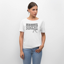 JEH MIR NICH UFF'N SENKEL-Rundhals Frauen Bio-T-Shirt - Weiß