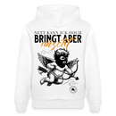 NETT KANN ICK-Unisex Bio-Hoodie-BACKPRINT - Weiß