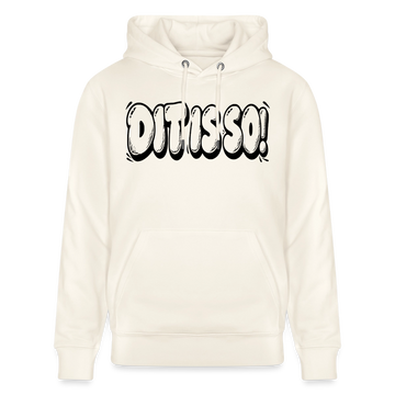 Berlin Hoodie „DIT IS SO!“ – Unisex Bio-Hoodie mit Berliner Schnauze - Naturweiß 