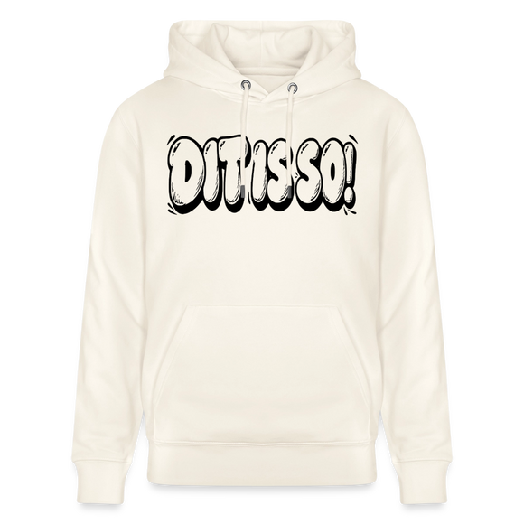 Berlin Hoodie „DIT IS SO!“ – Unisex Bio-Hoodie mit Berliner Schnauze - Naturweiß 