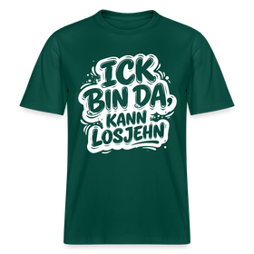 ICK BIN DA, KANN LOSJEHN-RELAXED FIT Unisex BIO T-Shirt mit Berliner Schnauze - Forest