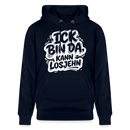 Berliner Spruch-Unisex Bio-Hoodie-BIN DA, KANN LOSJEHN - Navy