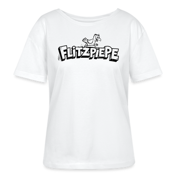 FLITZPIEPE 26- Rundhals Frauen Bio-T-Shirt für verpeilte Berlinerinnen - Weiß