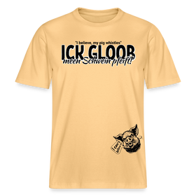 ICK GLOOB MEEN SCHWEIN PFEIFT-Relaxed Fit Unisex Bio-T-Shirt - Hellgelb