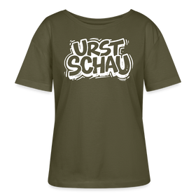 Ostalgie-Rundhals Frauen Bio-T-Shirt-URST SCHAU - Khaki
