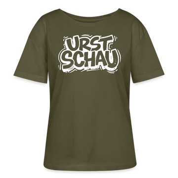 Ostalgie-Rundhals Frauen Bio-T-Shirt-URST SCHAU - Khaki