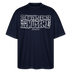 Berliner Spruch-ICK WUNDER MIR-Oversized Unisex Bio T-Shirt - Navy