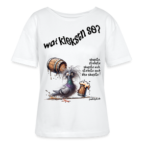 WAT KIEKSTN SO?-Rundhals Frauen Bio-T-Shirt - Weiß