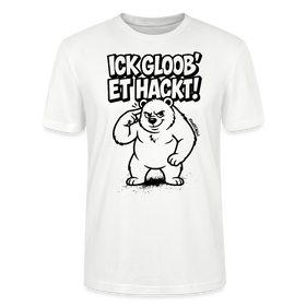 Berlin Shirt-ICK GLOOB ET HACKT-Unisex T-Shirt mit Berliner Bär - Weiß