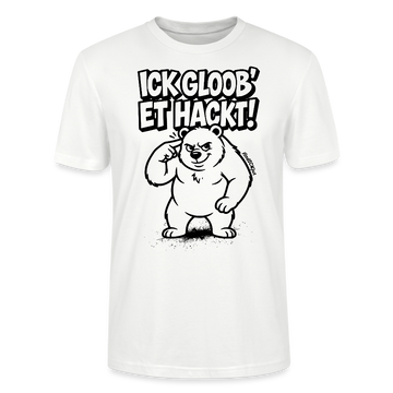 Berlin Shirt-ICK GLOOB ET HACKT-Unisex T-Shirt mit Berliner Bär - Weiß