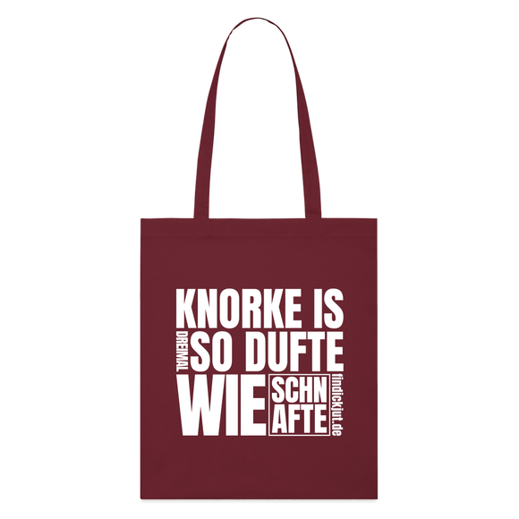 KNORKE? - Bio-Stoffbeutel - Burgunderrot