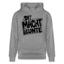 DIT MACHT URST LUNTE-Unisex Bio-Hoodie mit Berliner Schnauze - Hellgrau marmoriert