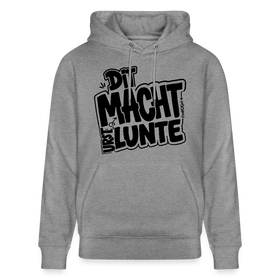 DIT MACHT URST LUNTE-Unisex Bio-Hoodie mit Berliner Schnauze - Hellgrau marmoriert