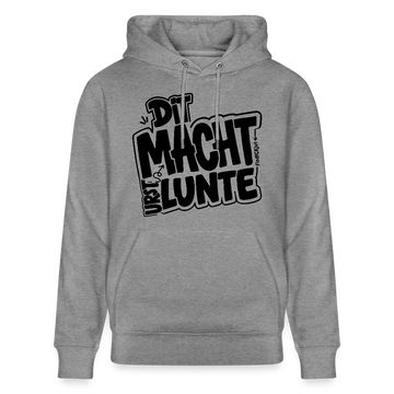 DIT MACHT URST LUNTE-Unisex Bio-Hoodie mit Berliner Schnauze - Hellgrau marmoriert