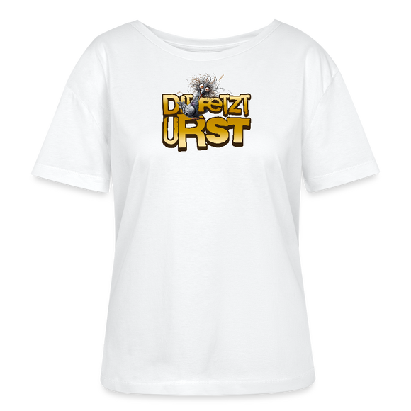 DIT FETZT URST-Rundhals Frauen Bio-T-Shirt - Weiß