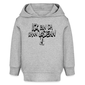 ICK BIN DA-BABY Bio Hoodie - Grau meliert