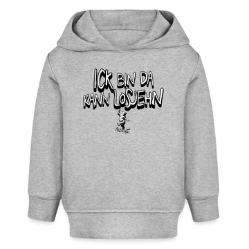 ICK BIN DA-BABY Bio Hoodie - Grau meliert