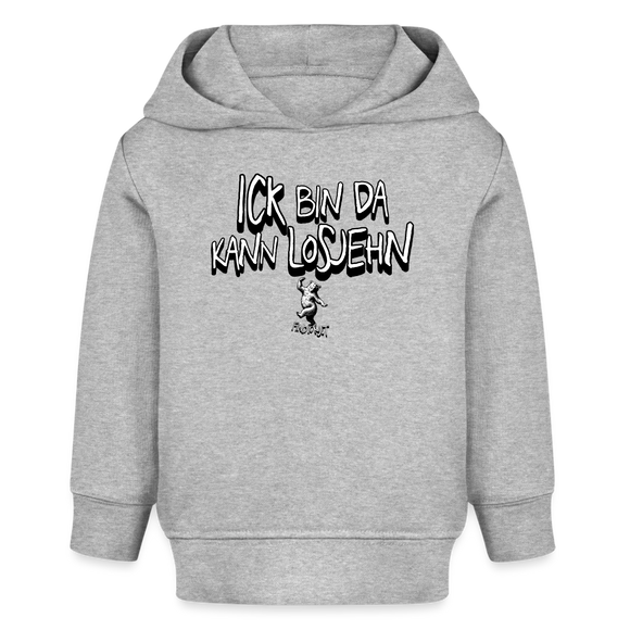 ICK BIN DA-BABY Bio Hoodie - Grau meliert