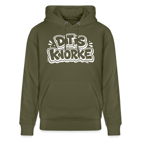 DIT IS KNORKE-Unisex Bio-Hoodie mit Berliner Spruch - Khaki Grün