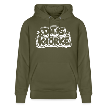 DIT IS KNORKE-Unisex Bio-Hoodie mit Berliner Spruch - Khaki Grün