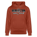 Berliner Kultspruch-VERFATZ DA VOM JELÄNDE-Unisex Bio-Hoodie - Terrakotta