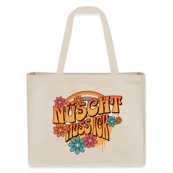BERLINER RETRO-NÜSCHT MUSS ICK-Einkaufstasche - Naturweiß