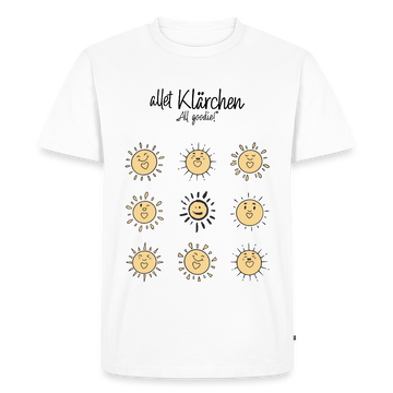ALLET KLÄRCHEN-Männer Premium BIO T-Shirt - Weiß
