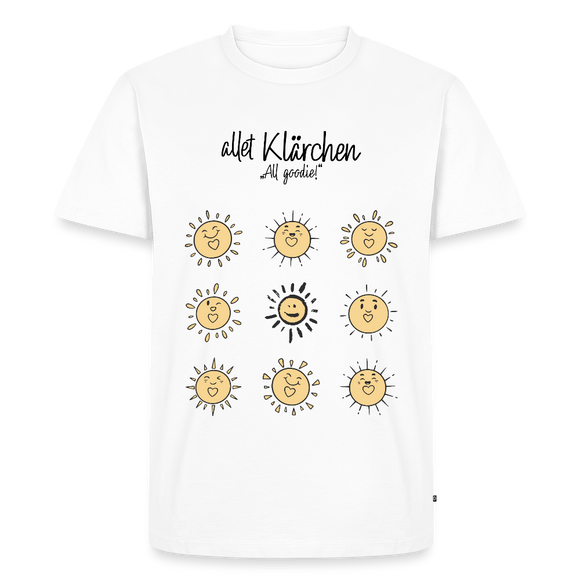 ALLET KLÄRCHEN-Männer Premium BIO T-Shirt - Weiß