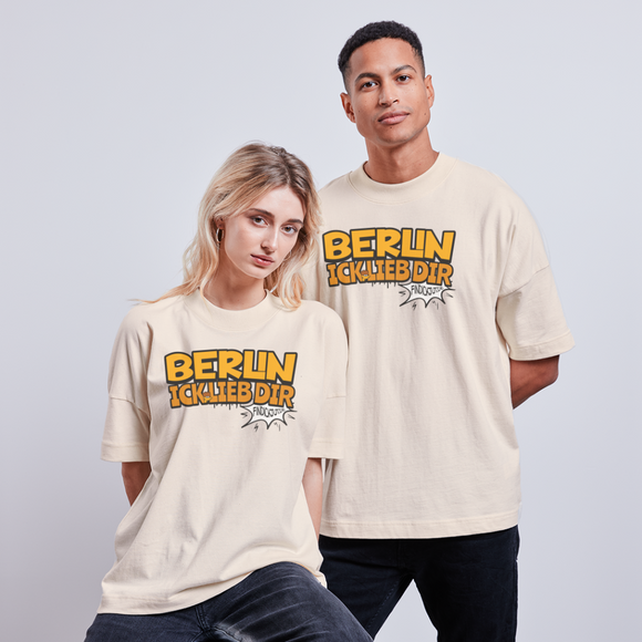 BERLIN ICK LIEB DIR - Unisex Oversize Bio-T-Shirt - Naturweiß