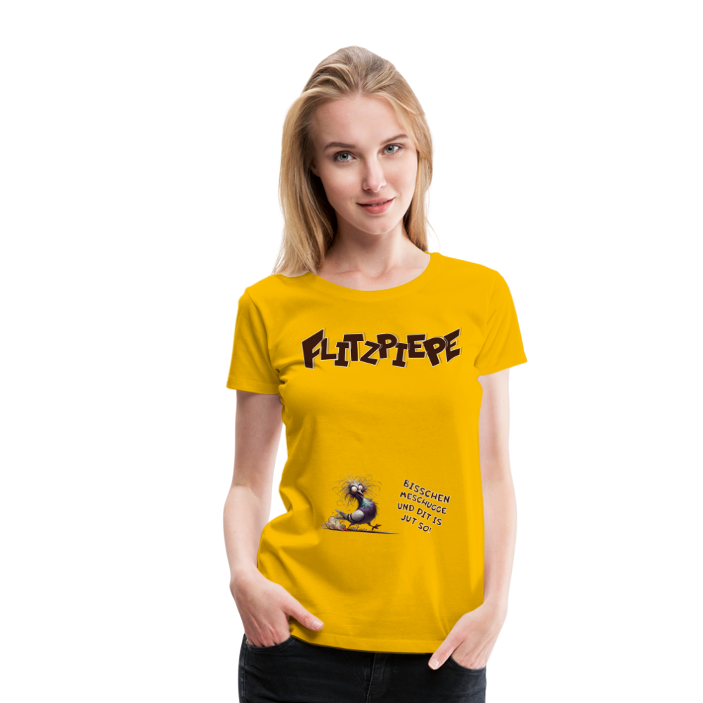 BERLINER FLITZPIEPE - Frauen Premium T-Shirt - Sonnengelb