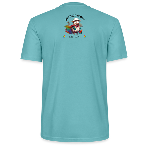 PRIDE 'REGENBOGENSCHAF-Unisex T-Shirt Bio - Pastelltürkis