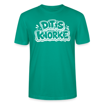 DIT IS KNORKE-Unisex T-Shirt Bio mit Berliner Schnauze - Blaugrün