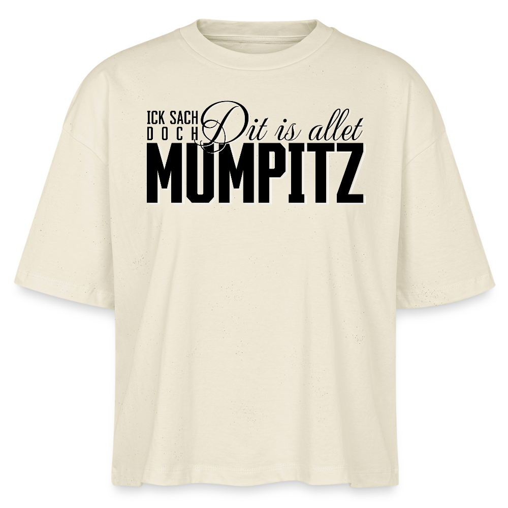 MUMPITZ-Frauen Boxy Bio-T-Shirt - Weißgrau