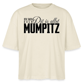 MUMPITZ-Frauen Boxy Bio-T-Shirt - Weißgrau