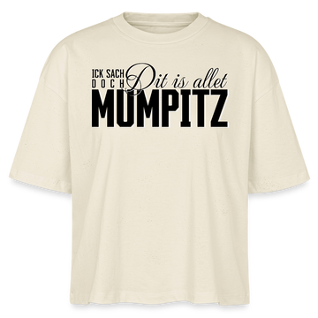 MUMPITZ-Frauen Boxy Bio-T-Shirt - Weißgrau