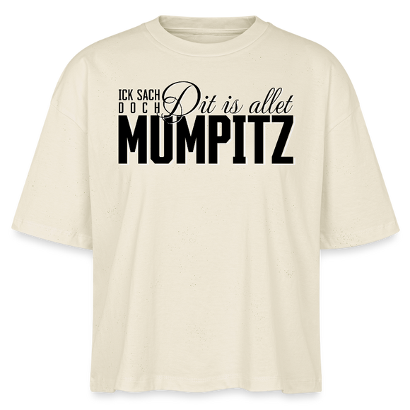 MUMPITZ-Frauen Boxy Bio-T-Shirt - Weißgrau