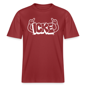 ICKE- RELAXED FIT Unisex Organic T-Shirt mit echt Berliner Schnauze - Erdrot