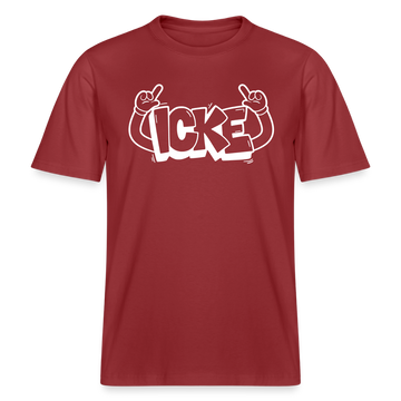ICKE- RELAXED FIT Unisex Organic T-Shirt mit echt Berliner Schnauze - Erdrot