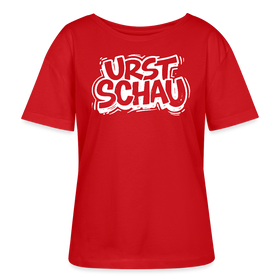 Ostalgie-Rundhals Frauen Bio-T-Shirt-URST SCHAU - Rot