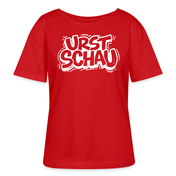 Ostalgie-Rundhals Frauen Bio-T-Shirt-URST SCHAU - Rot