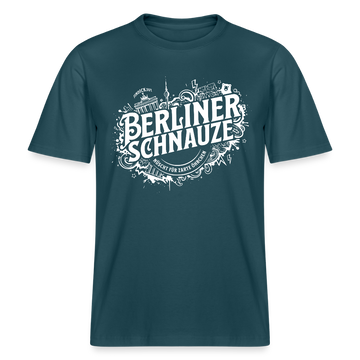 BERLINER SCHNAUZE-RELAXED FIT Unisex BIO T-Shirt - Dunkles Petrol