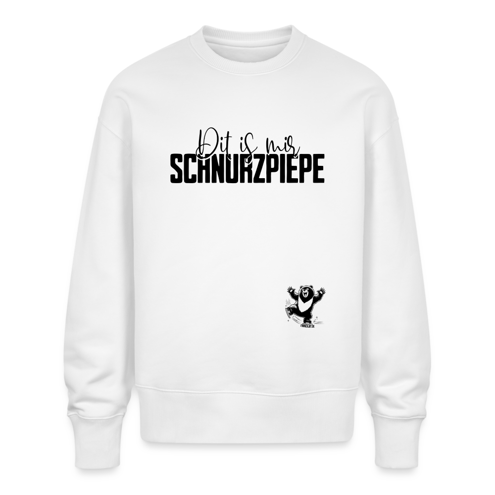 SCHNURZPIEPE - Unisex Oversize Bio Pullover - Weiß