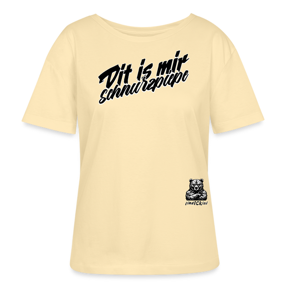 DIT IS MIR SCHNURZPIEPE-Rundhals Frauen Bio-T-Shirt II - Creme
