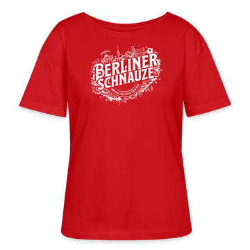 BERLINER SCHNAUZE-Rundhals Frauen Bio-T-Shirt - Rot
