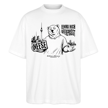 Berlin Souvenir mit Spruch-NEESE-Oversized Unisex Bio T-Shirt - Weiß