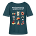 Berlin Shirt-MESCHUGGE-Rundhals Frauen Bio-T-Shirt - Dunkles Petrol
